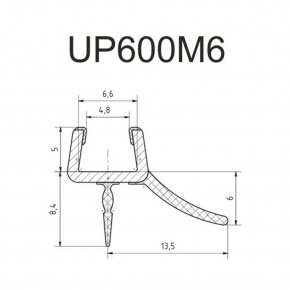 Уплотнитель PVC UP600-M6