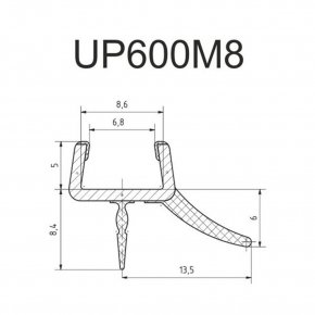 Уплотнитель PVC UP600-M8