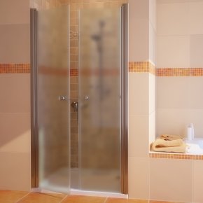 LUX DOOR GK-602 хром блестящий стекло матовое