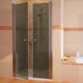 LUX DOOR GK-602 хром блестящий стекло бронзовое