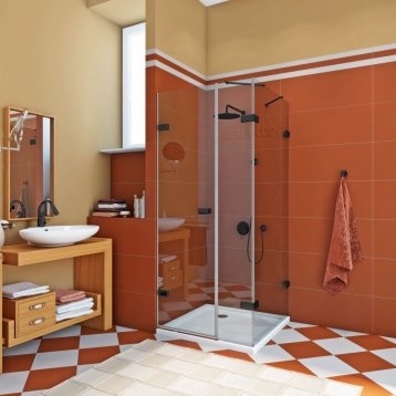 TREND RECTAN GK-863C черный матовый стекло бесцветное