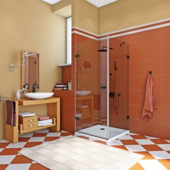TREND RECTAN GK-862 черный матовый стекло бесцветное