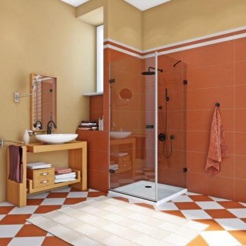 TREND RECTAN GK-862 черный матовый стекло бесцветное