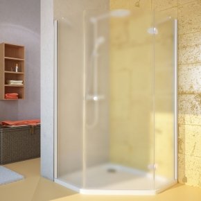 LUX FESTT GK-101 белый матовый стекло матовое правое открывание двери