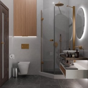 TREND DOOR GK-862BGP135 бронзовый стекло выбеленное #4