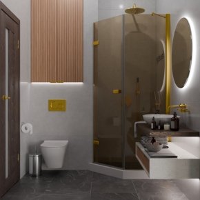 TREND DOOR GK-862BGP135 золотой металлик стекло бронзовое #4