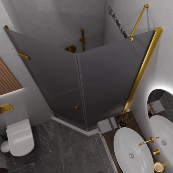 TREND DOOR GK-862BGP135 золотой металлик стекло графитовое матовое #2