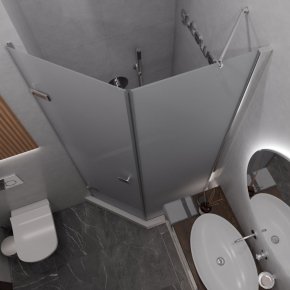 TREND DOOR GK-862BGP135 хром блестящий стекло матовое #2