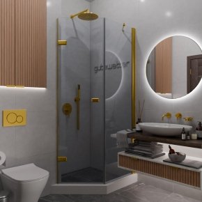 TREND DOOR GK-862BGP135 золотой металлик стекло бесцветное #1