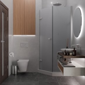 TREND DOOR GK-862BGP135 хром матовый стекло матовое #4