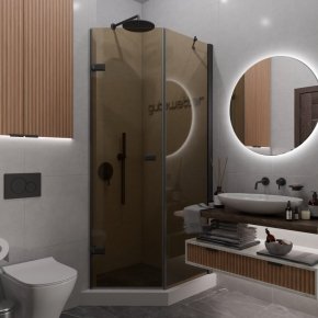 TREND DOOR GK-862BGP135 черный матовый стекло бронзовое #1