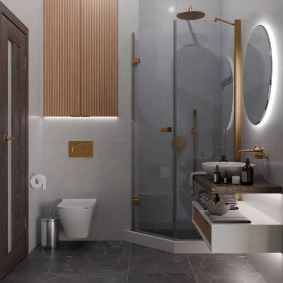TREND DOOR GK-862BGP135 бронзовый стекло бесцветное #4
