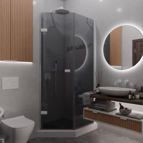TREND DOOR GK-862BGP135 белый матовый стекло графитовое #1