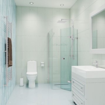 TREND RECTAN GK-863AP хром матовый стекло бесцветное