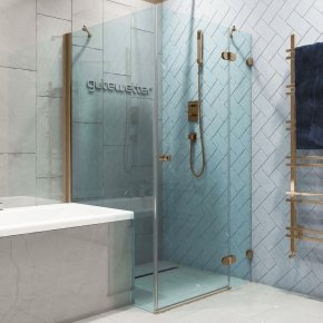LUX RECTAN GK-003V1P бронзовый стекло бесцветное правое открывание двери