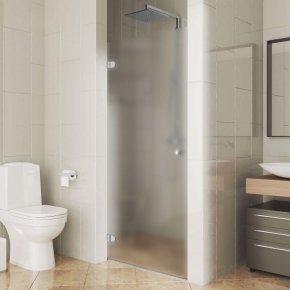 LUX DOOR GK-001-2511 хром матовый стекло матовое левое открывание двери