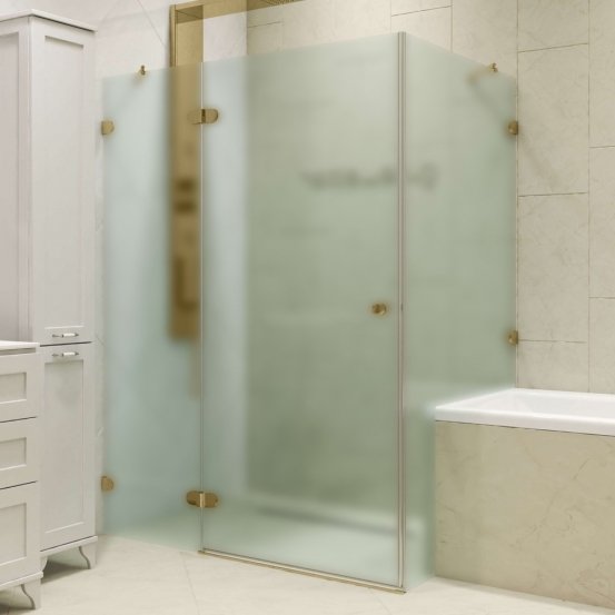 LUX RECTAN GK-003V1 золотой гальванический стекло матовое левое открывание двери
