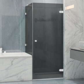 LUX RECTAN GK-002V-2511 белый матовый стекло графитовое матовое правое открывание двери