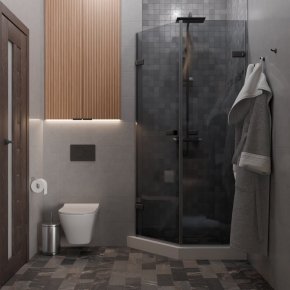 TREND DOOR GK-862G135C черный матовый стекло графитовое #4