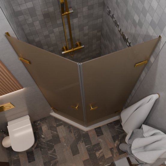 TREND DOOR GK-862G135C золотой гальванический стекло бронзовое матовое #2