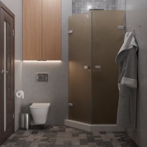TREND DOOR GK-862G135C хром блестящий стекло бронзовое матовое #4