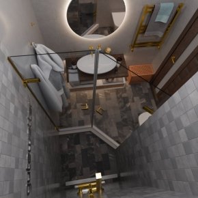 TREND DOOR GK-862G135C золотой гальванический стекло бесцветное #3