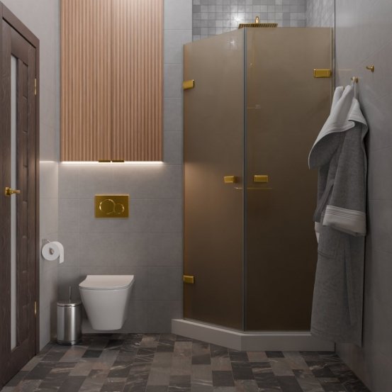TREND DOOR GK-862G135C золотой гальванический стекло бронзовое матовое #4