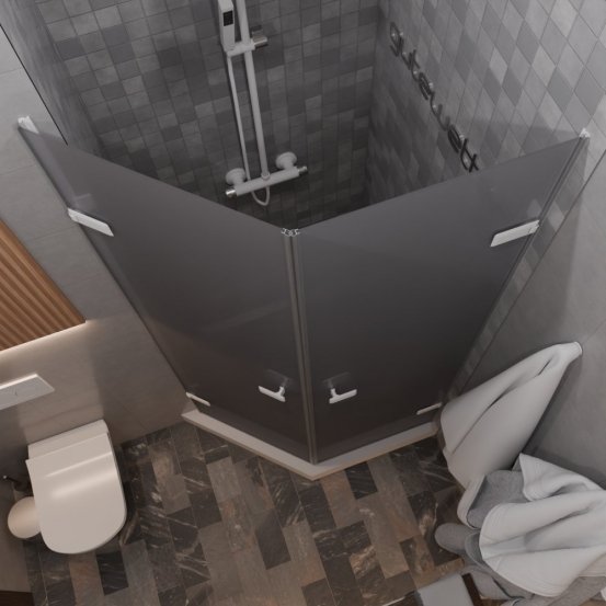 TREND DOOR GK-862G135C белый матовый стекло графитовое матовое #2