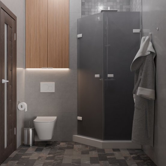 TREND DOOR GK-862G135C белый матовый стекло графитовое матовое #4