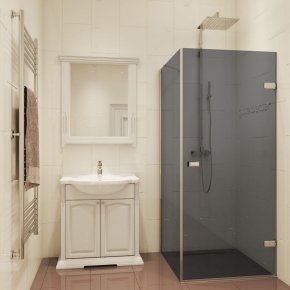 TREND RECTAN GK-862P хром блестящий стекло графитовое