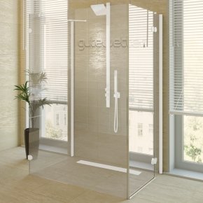 LUX RECTAN GK-104CP белый матовый стекло выбеленное правое открывание двери
