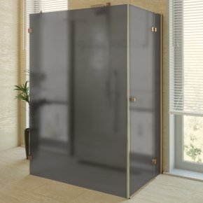 LUX RECTAN GK-104CP бронзовый стекло графитовое матовое правое открывание двери