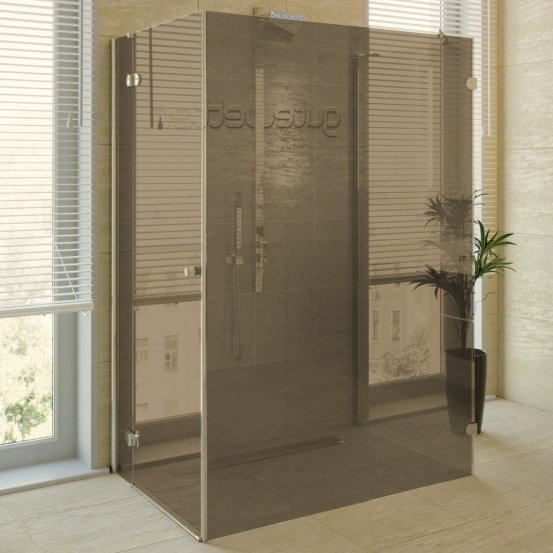 LUX RECTAN GK-104CP хром блестящий стекло бронзовое левое открывание двери