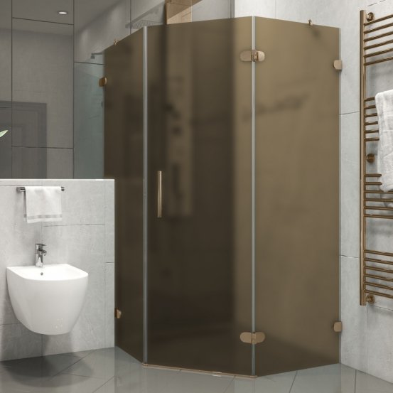 LUX FESTT GK-001-2522VP-CH02 бронзовый стекло бронзовое матовое правое открывание двери