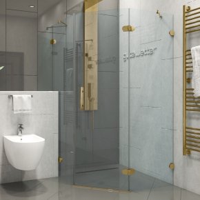 LUX FESTT GK-001-2522VP-CH02 золотой гальванический стекло выбеленное правое открывание двери
