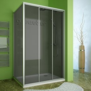 PRACTIC SQUARE GK-403A хром матовый стекло графитовое