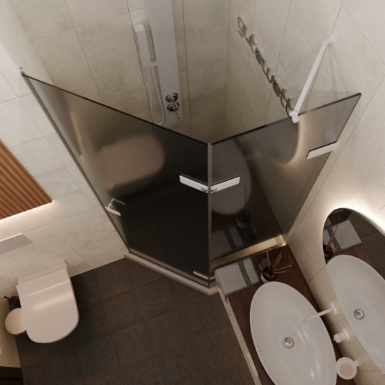 TREND DOOR GK-862AG135ONE-01 белый матовый стекло графитовое #2
