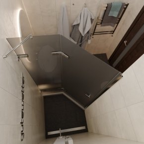 TREND DOOR GK-862AG135ONE-01 хром блестящий стекло графитовое матовое #3