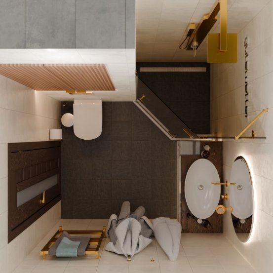 TREND DOOR GK-862AG135ONE-01 золотой металлик стекло бронзовое #5