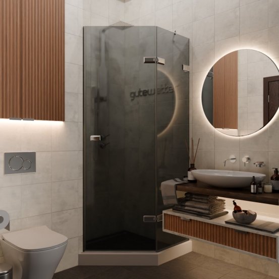 TREND DOOR GK-862AG135ONE-01 хром блестящий стекло графитовое #1