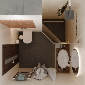 TREND DOOR GK-862AG135ONE-01 хром блестящий стекло бронзовое матовое #5