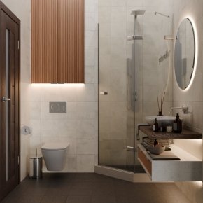 TREND DOOR GK-862AG135ONE-01 хром матовый стекло выбеленное #4
