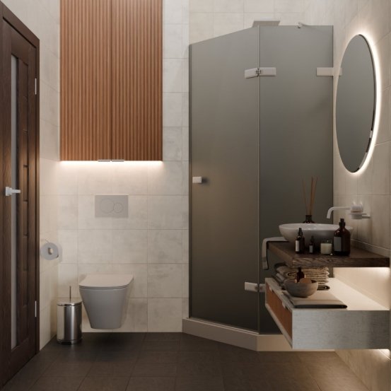 TREND DOOR GK-862AG135ONE-01 белый матовый стекло графитовое матовое #4