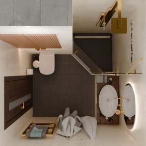TREND DOOR GK-862AG135ONE-01 золотой гальванический стекло выбеленное #5