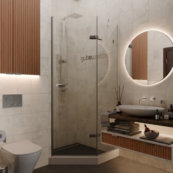 TREND DOOR GK-862AG135ONE-01 хром блестящий стекло выбеленное #1