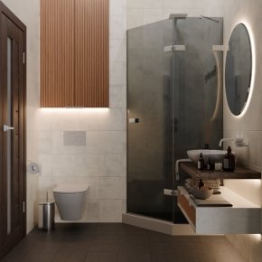 TREND DOOR GK-862AG135ONE-01 белый матовый стекло графитовое #4