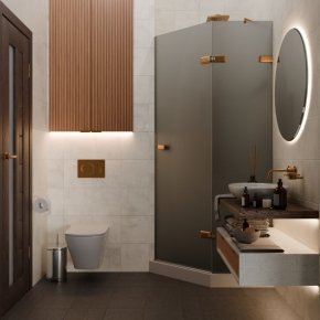 TREND DOOR GK-862AG135ONE-01 бронзовый стекло графитовое матовое #4