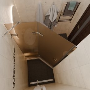 TREND DOOR GK-862AG135ONE-01 хром блестящий стекло бронзовое матовое #3
