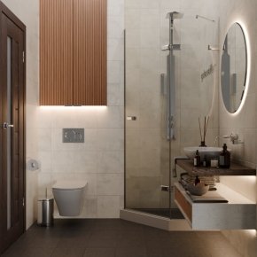 TREND DOOR GK-862AG135ONE-01 хром блестящий стекло выбеленное #4