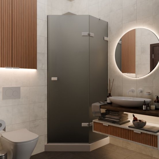TREND DOOR GK-862AG135ONE-01 белый матовый стекло графитовое матовое #1